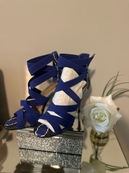 Jessica Simpson Shoes - Jessica Simpson Electric Blue Strappy High Heel Sandals